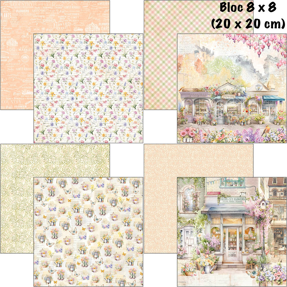 Miniature : Bloc Ciao Bella "Flower Shop" -- Format 8 x 8 (20 x 20 cm)