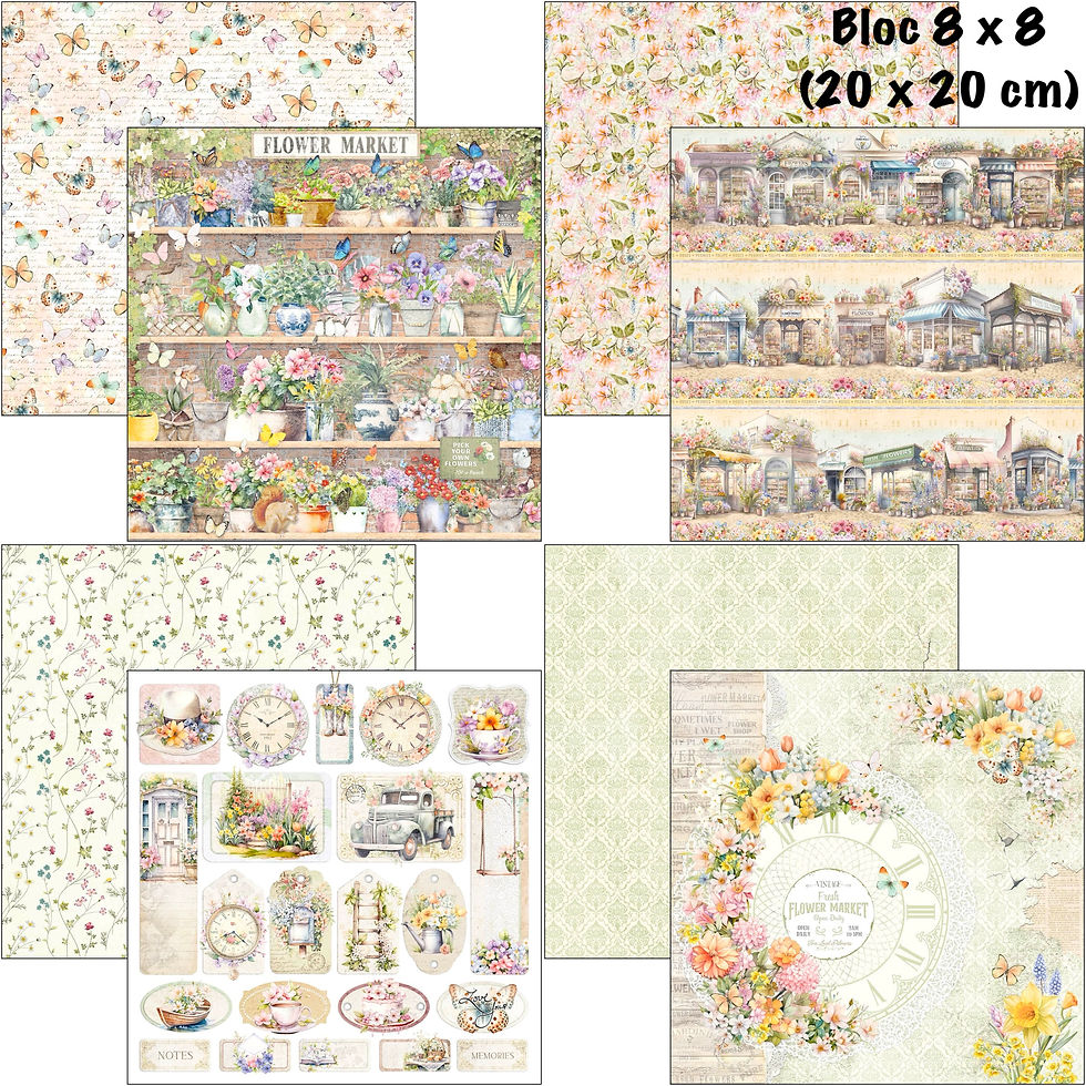 Miniature : Bloc Ciao Bella "Flower Shop" -- Format 8 x 8 (20 x 20 cm)