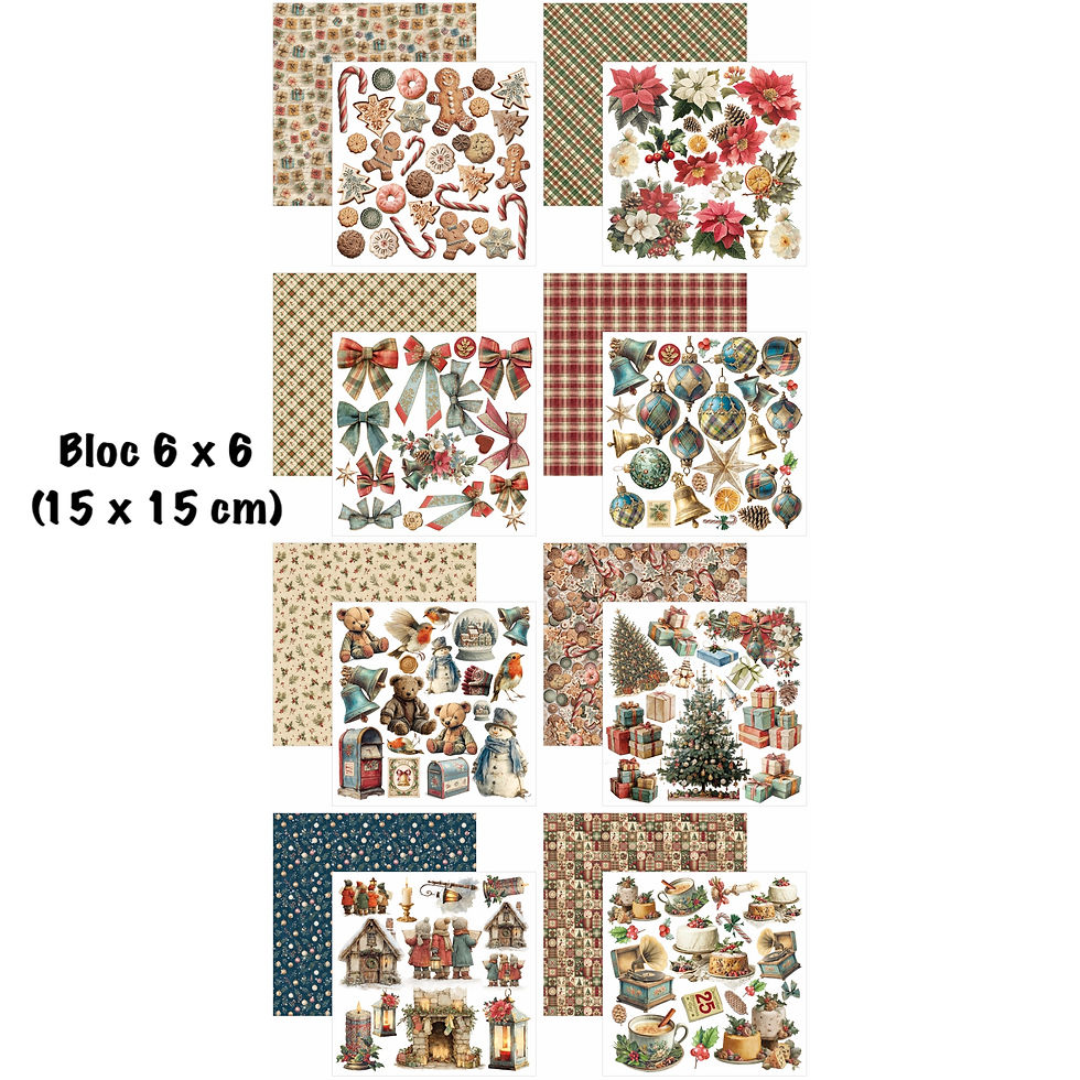 Miniature : Pack Complet -- Ciao Bella "Merry & Bright" -- (5 Blocs)