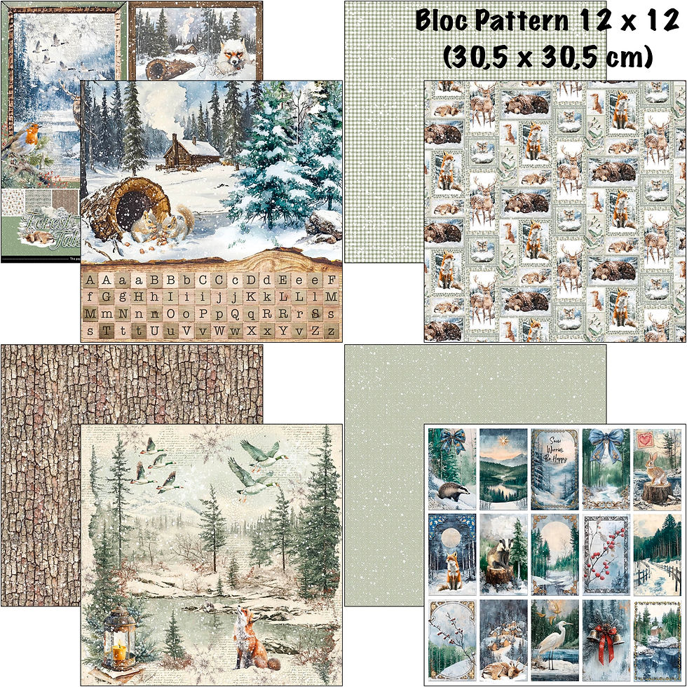 Miniature : Bloc Ciao Bella "Forest Tales" -- Format Patterns (30,5 x 30,5 cm)