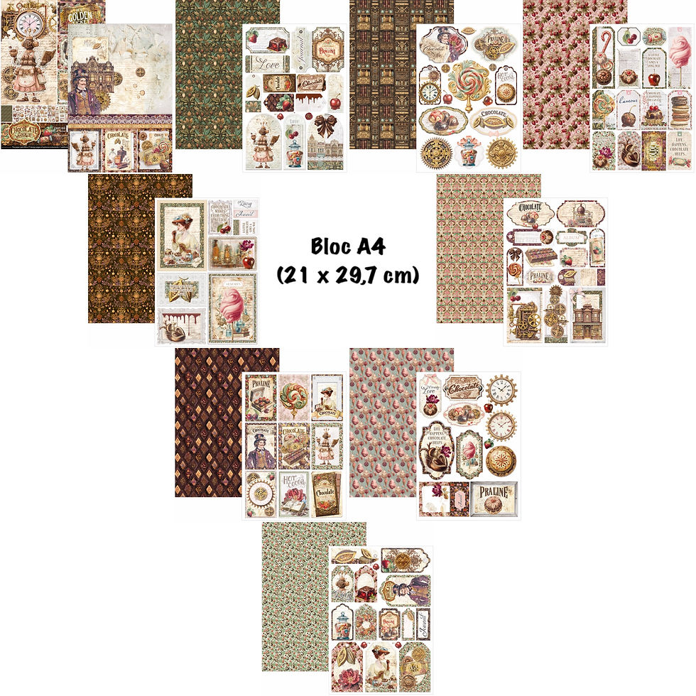Miniature : Pack Complet -- Ciao Bella "Chocolate Wanderlust" -- (5 Blocs)