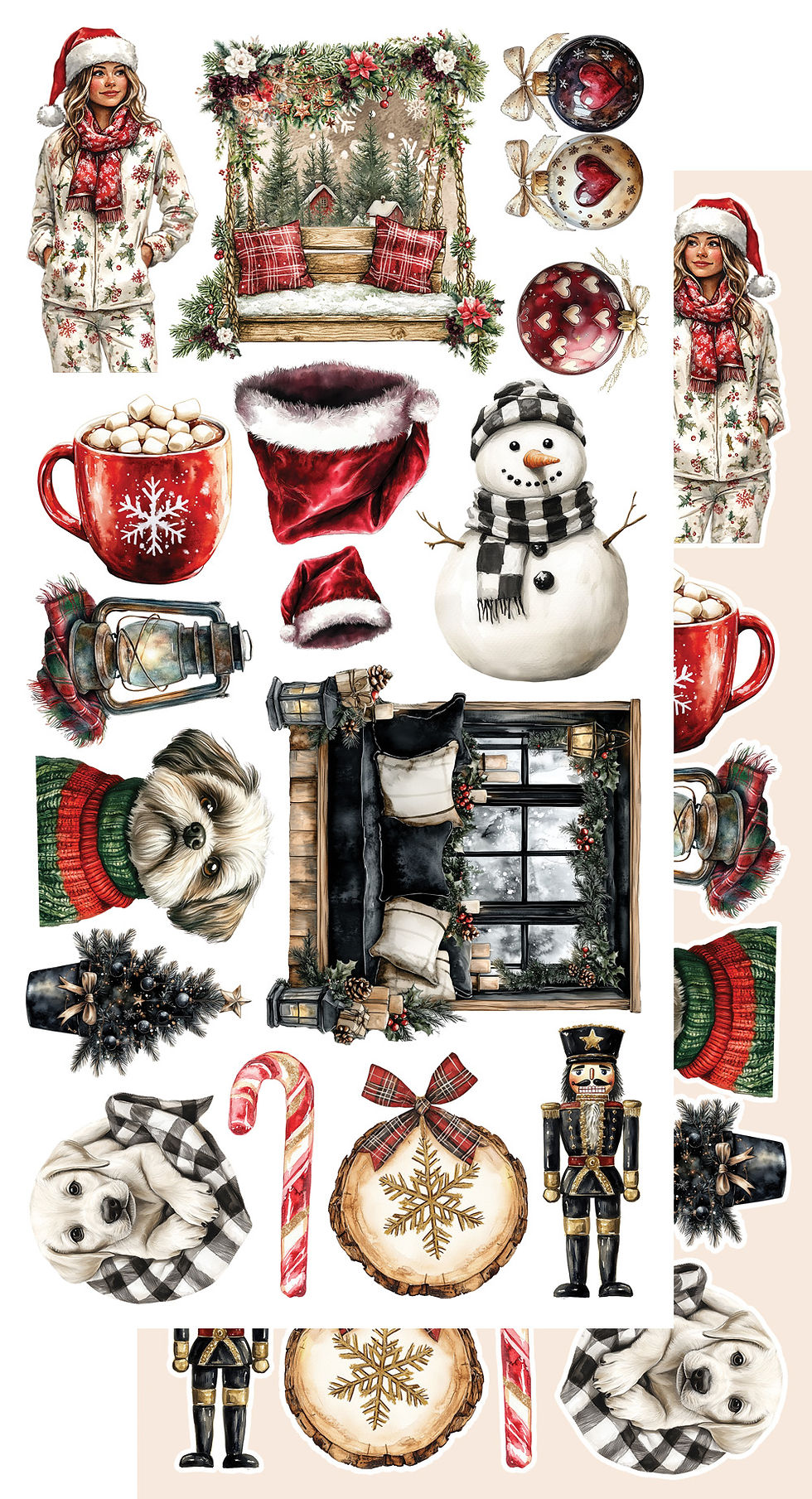 Miniature : Extra Set Alchemy of Art "Wonderful Christmas Time" -- 15 x 30,5 cm