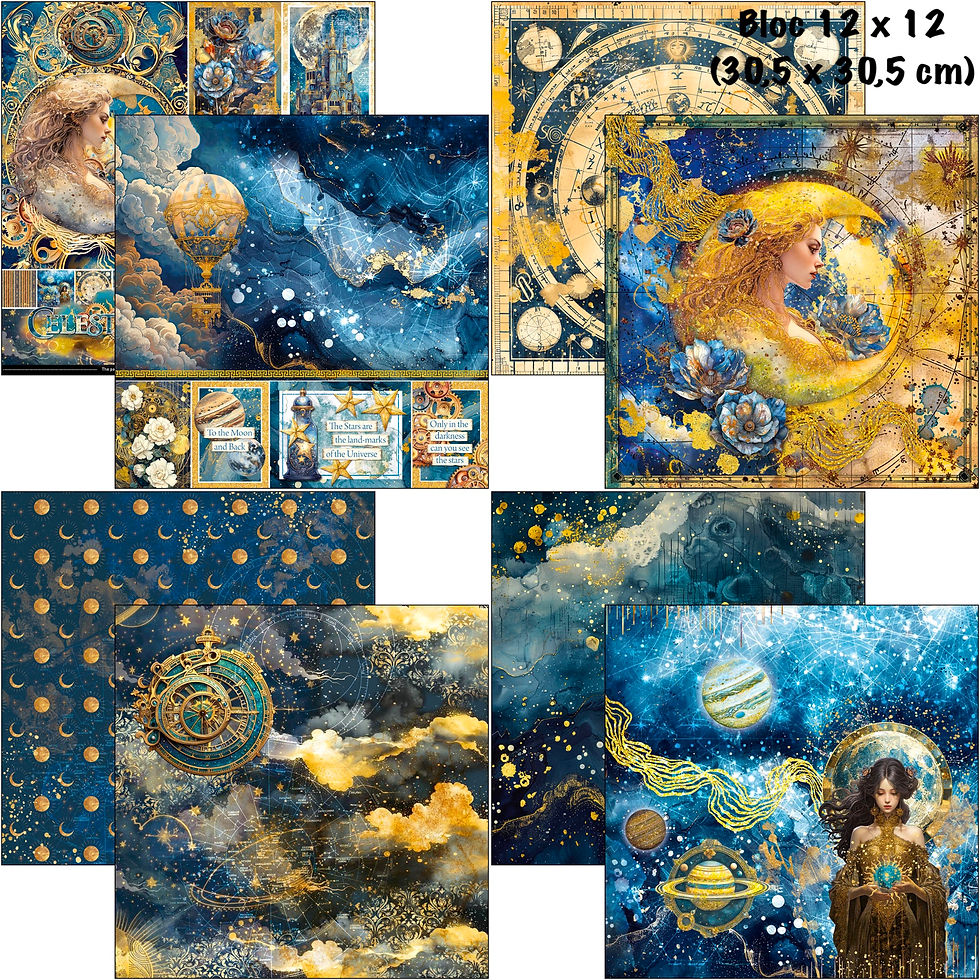 Miniature : Bloc Ciao Bella "Celestial" -- Format 12x12 (30,5 x 30,5 cm)