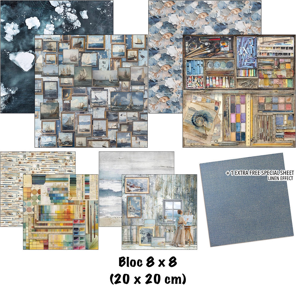 Miniature : Bloc Ciao Bella "An Artist Journey" -- Format 8 x 8 (20 x 20 cm)