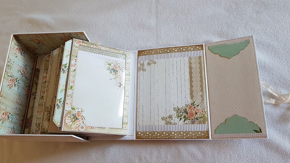 Miniature : Album Boite photos Scrap "Charming Secret" -- Fait main