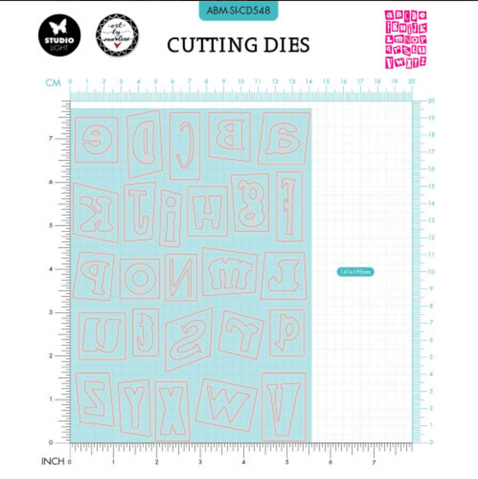 Miniature : Dies Alphabets -- Ensemble de 53 Pcs -- Art by Marlene -- Studio Light
