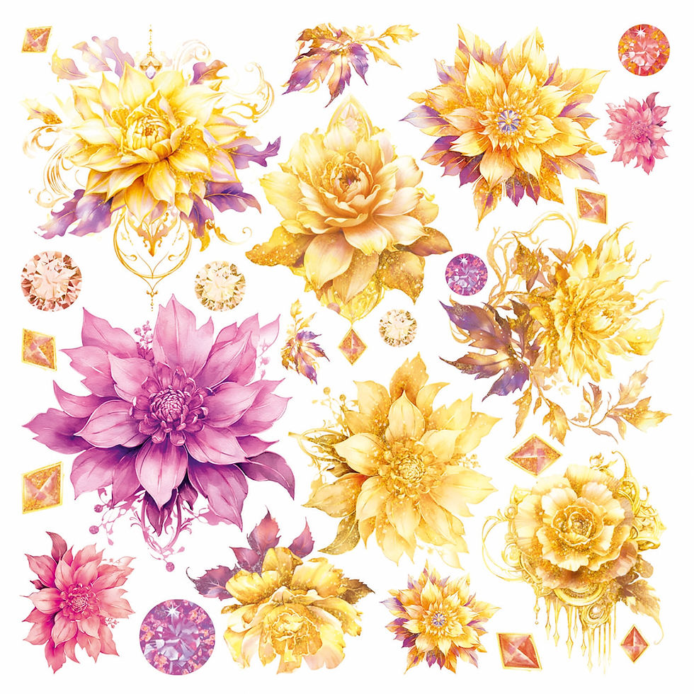 Miniature : Lot de 6 Papiers Vellum, "Ethereal"-- Format 6x6 (15x15cm) -- Ciao Bella