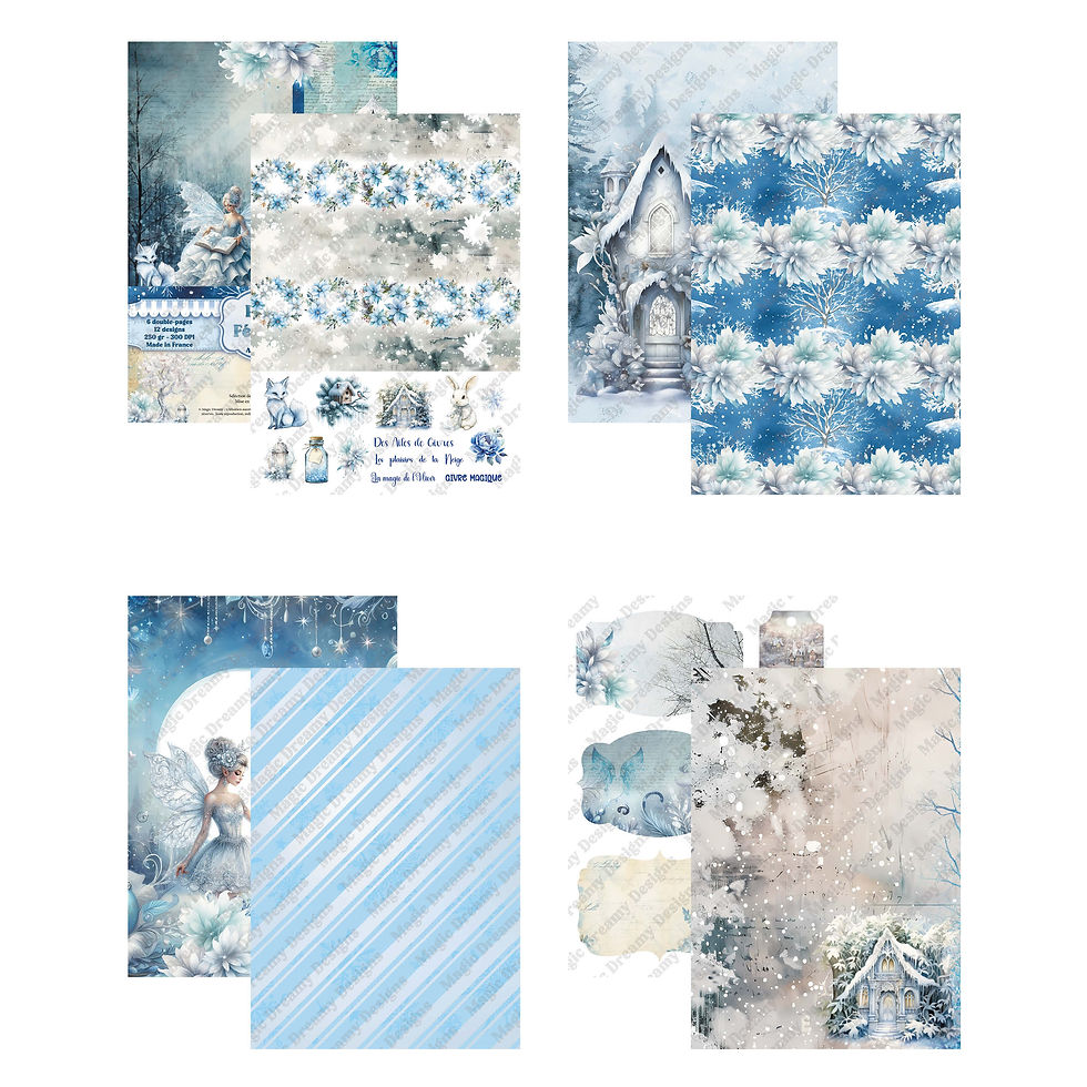 Miniature : Bundle Pack A4 (Num) -- Collection "Hiver Féerique" -- Magic Dreamy Designs