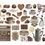 Miniature : Ephemera 37pcs -- Collection "Coffee and Chocolate" -- Stamperia