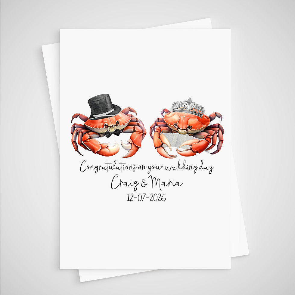 Crab Wedding Card