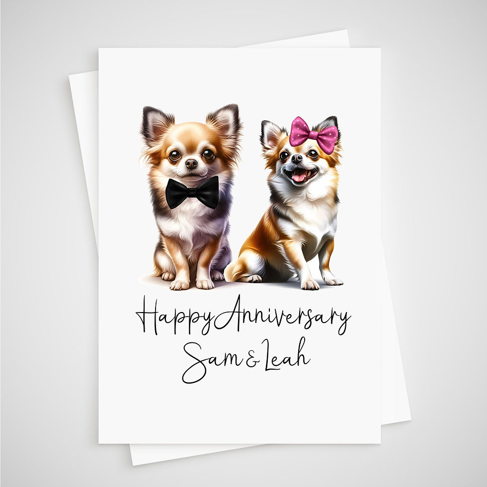Chihuahua Anniversary Card