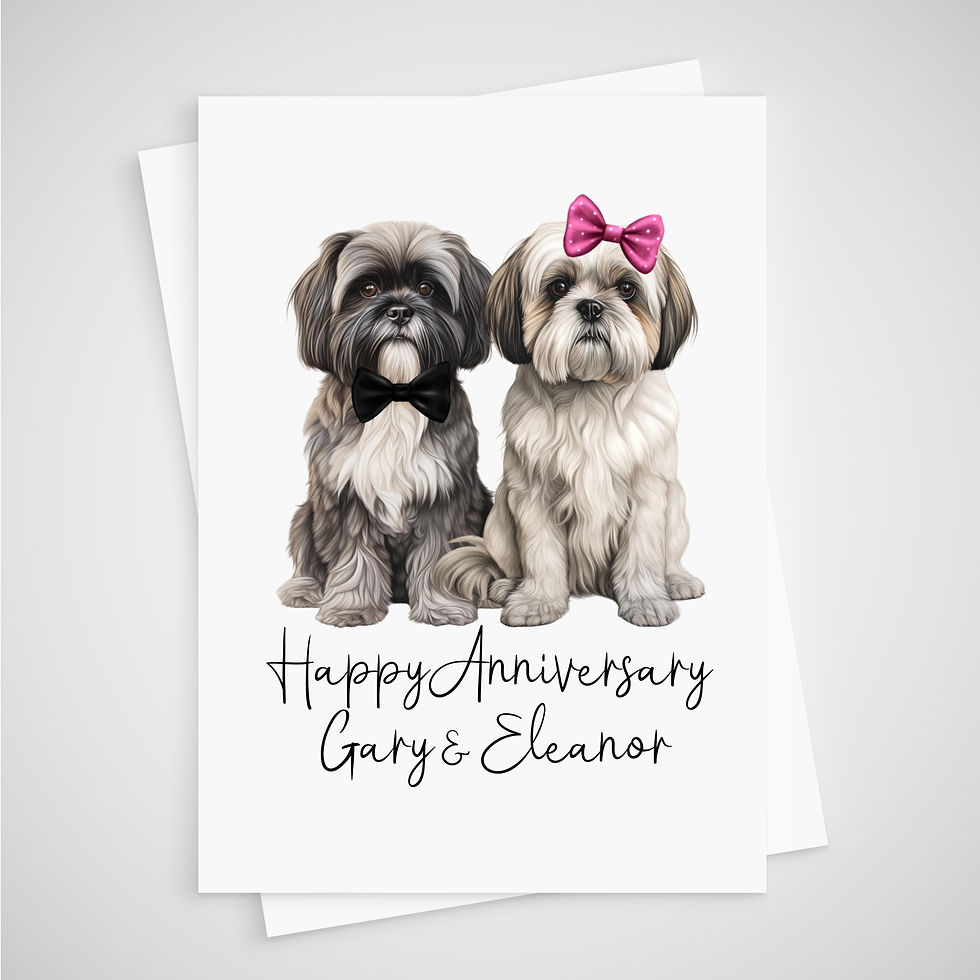 Shih Tzu Anniversary Card