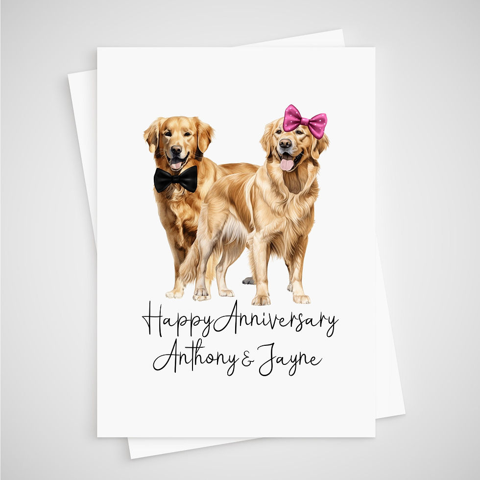 Golden Retriever Anniversary Card