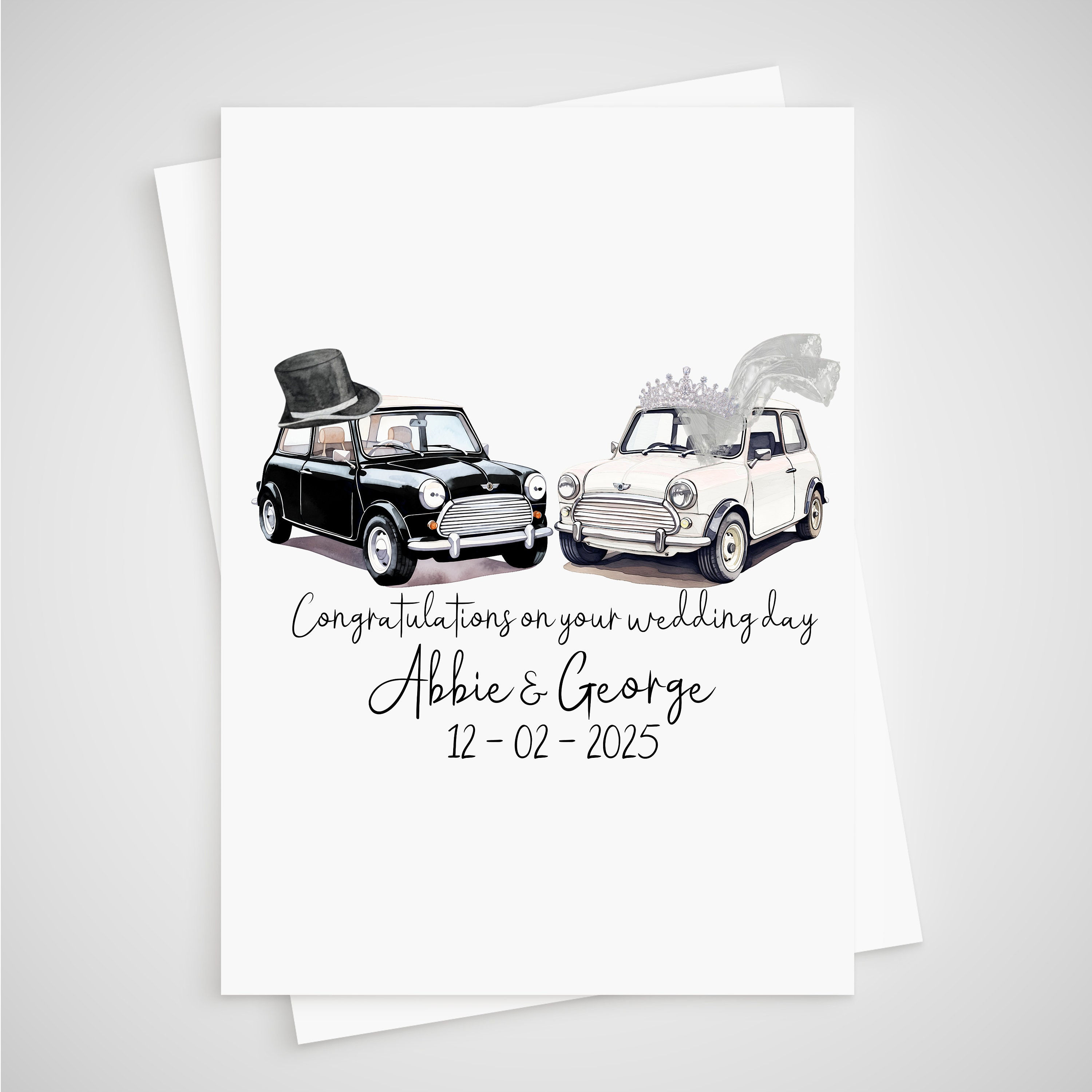 Wedding Card Mini Cooper