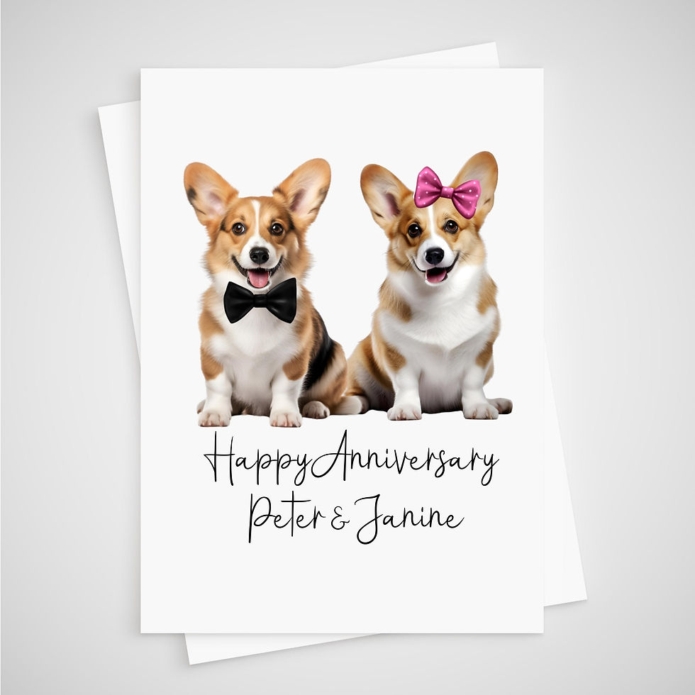 Corgi Anniversary Card Dog Welsh