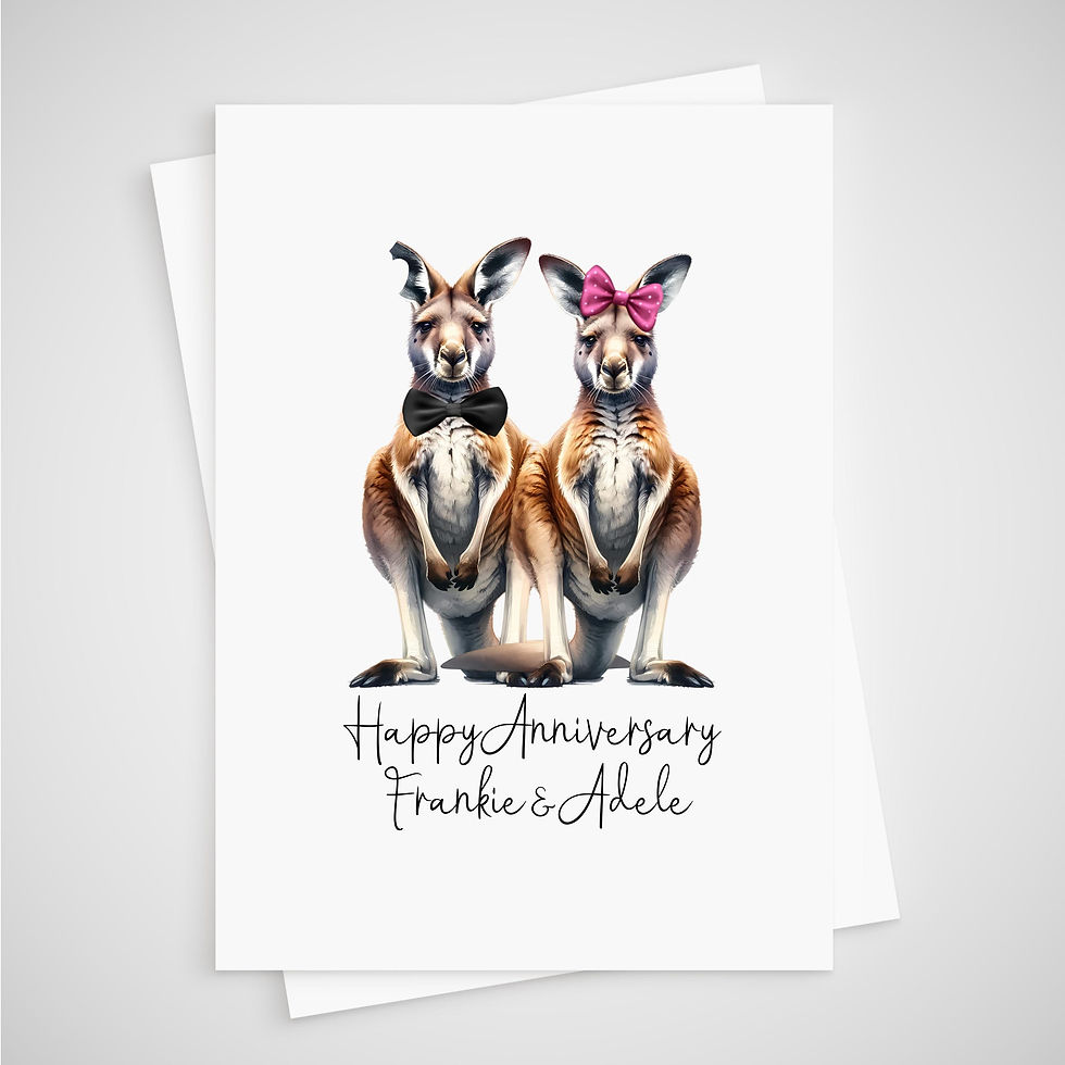 Kangaroo Anniversary Card