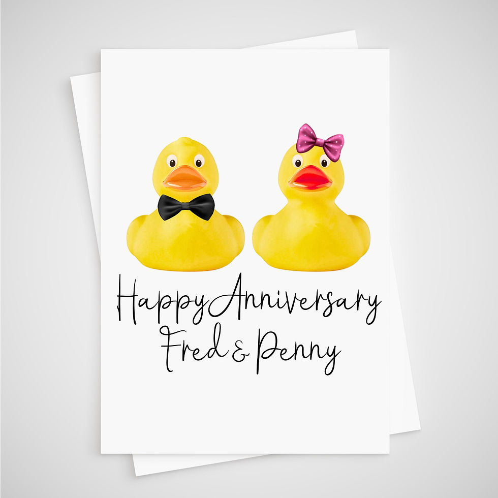 Rubber Duck Anniversary Card