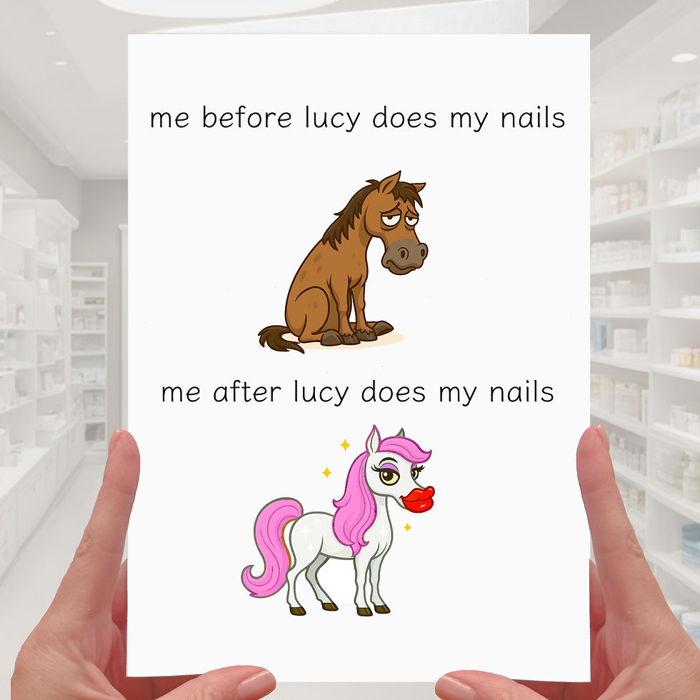 card for nail technician manicurist