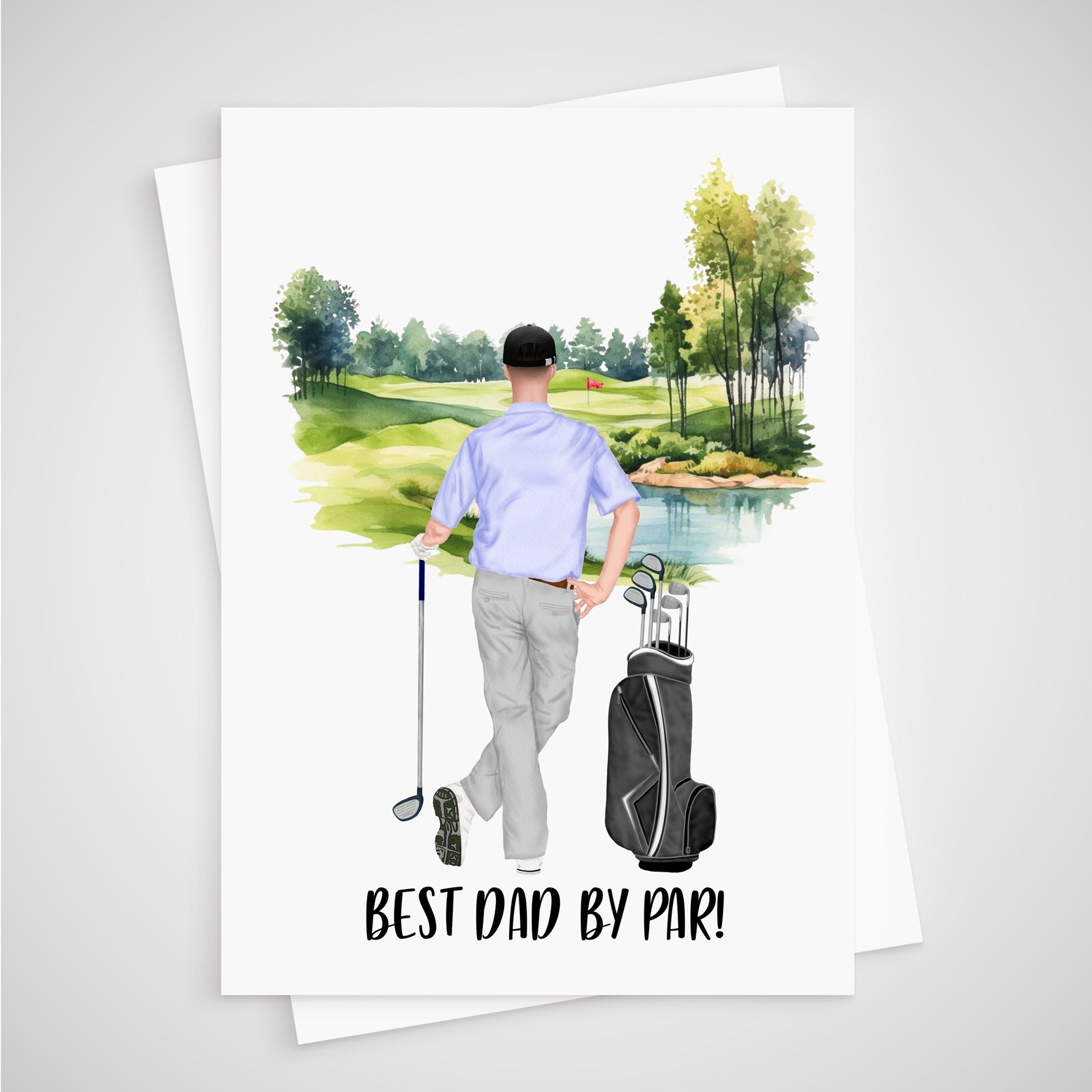 Golf Card for Dad Personalised Father Daddy