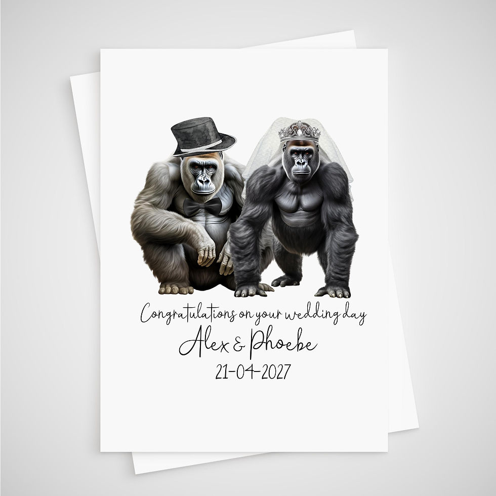 Gorilla Wedding Card