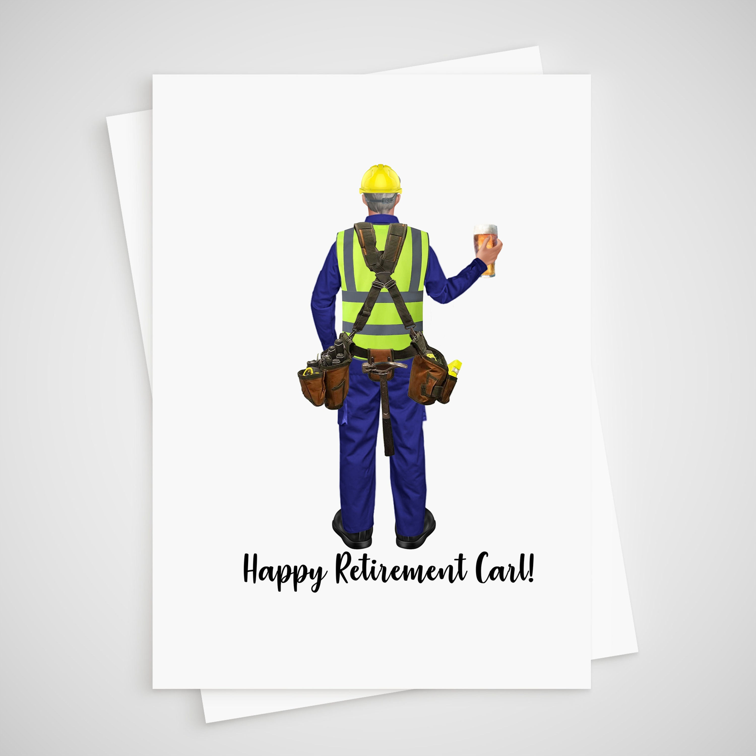 Personalised Electrician Card Retirement Workman Engineer