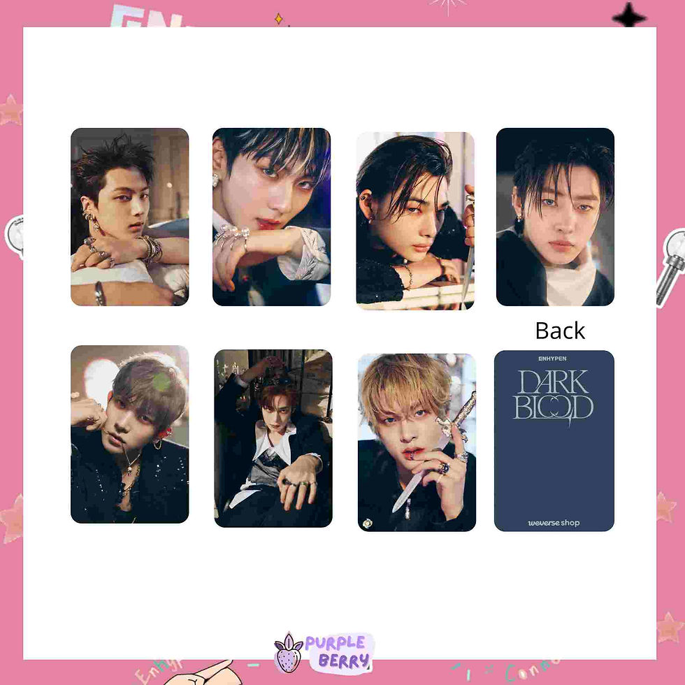 Dark blood Enhypen photocards