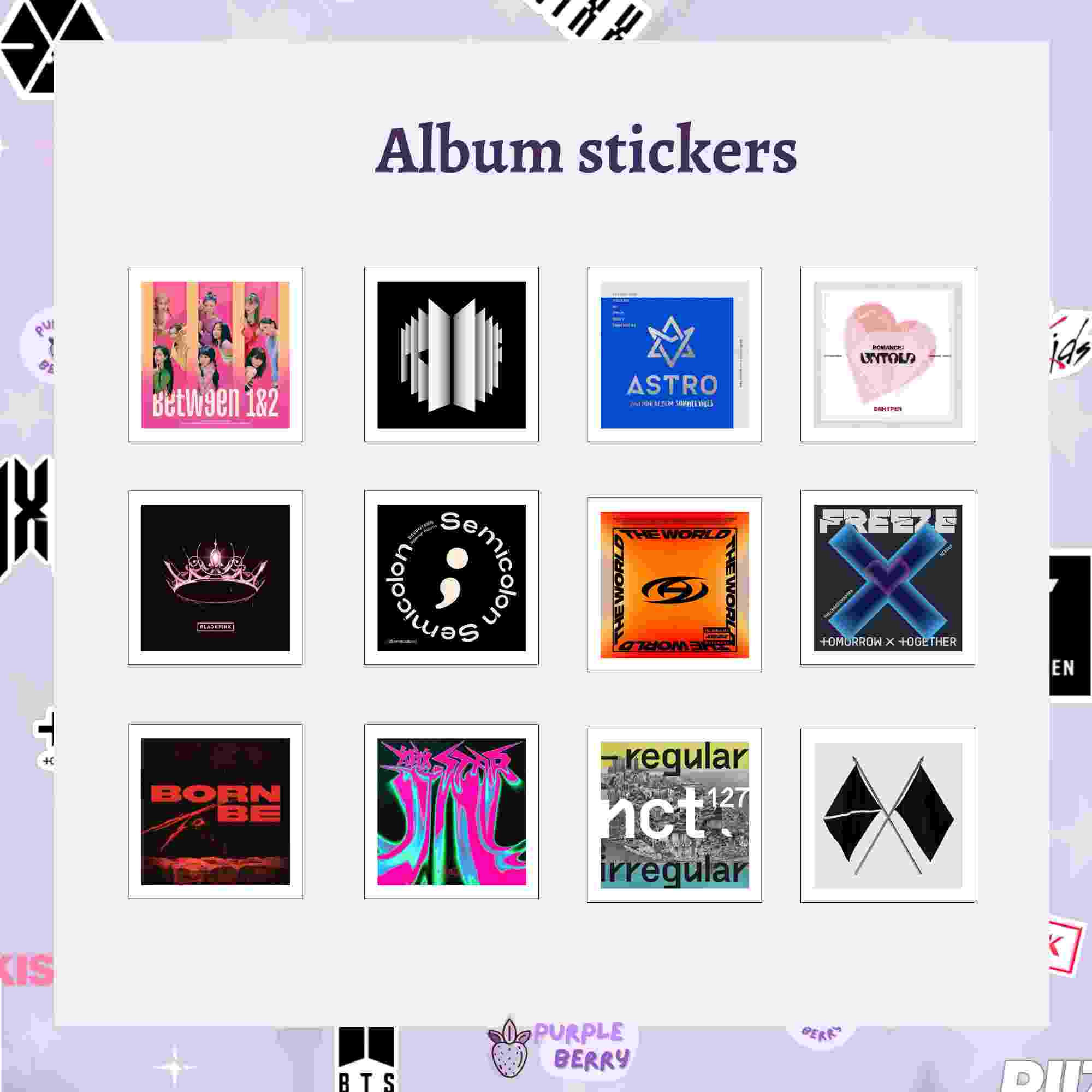 Album sticker collection (multiple groups)