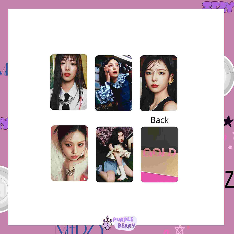 Gold Itzy photocards