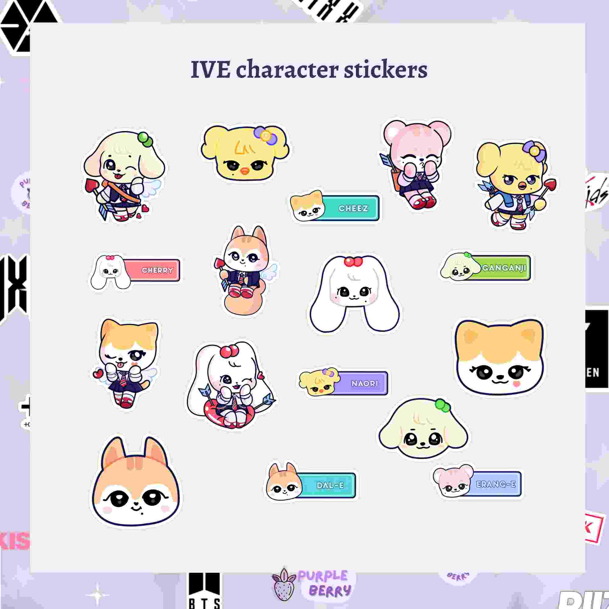 Stickers Kpop Character Girl group collection
