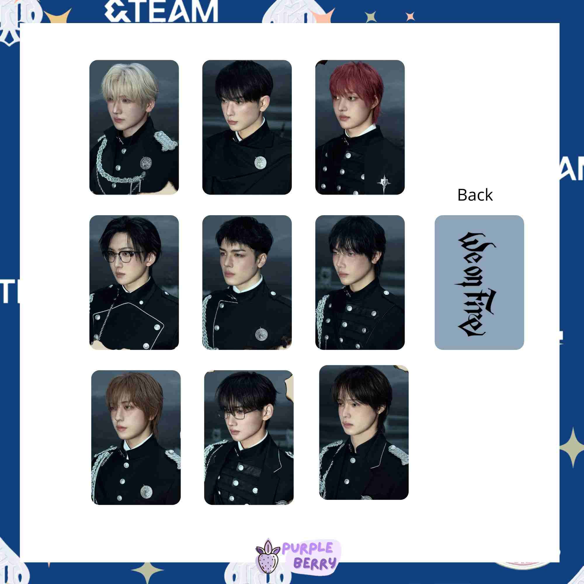 We on fire &Team photocards