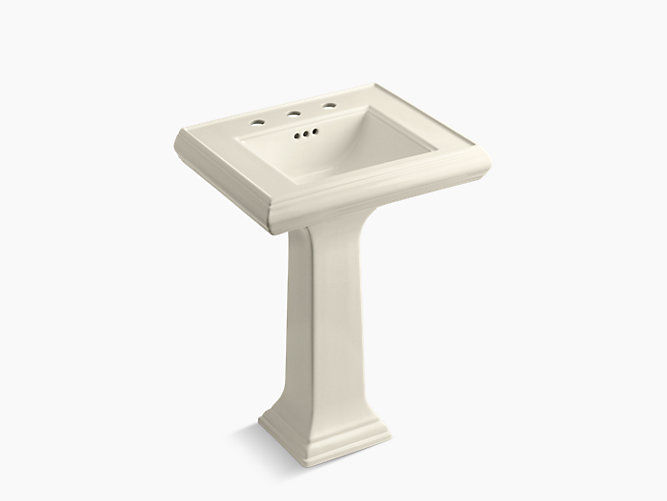 Thumbnail: Memoirs® | Classic 24" pedestal bathroom sink with 8" widespread faucet holes