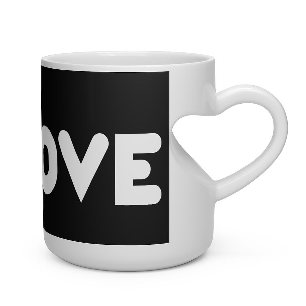 Thumbnail: B&W Heart Shape Mug