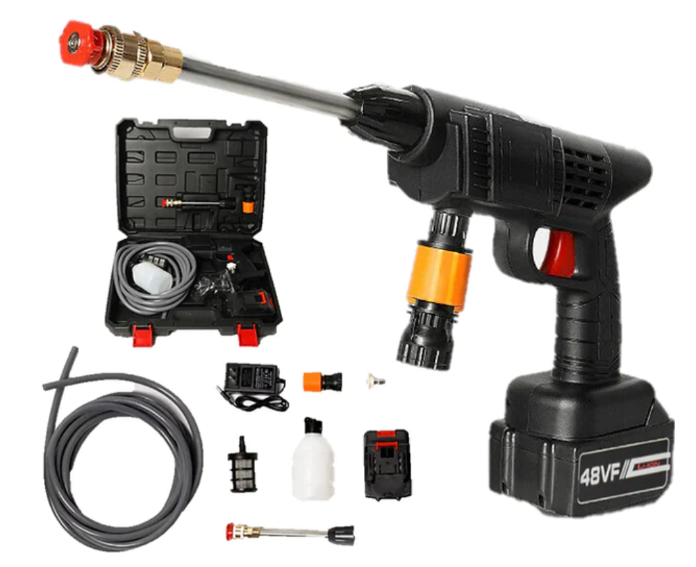 Pistola idropulitrice elettrica 2 batteria 48v strumento per pulizia Pistola idropulitrice elettrica 2 batteria 48v strumento per pulizia