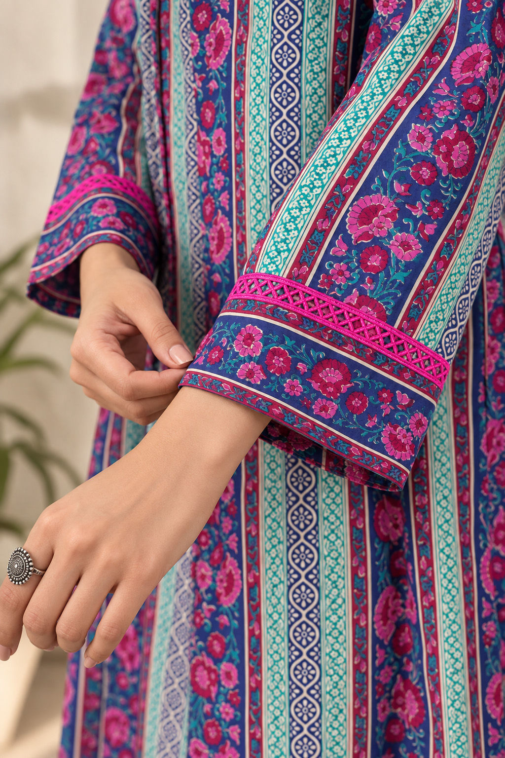 Blue Noor Cotton 2Pc Kurta Set