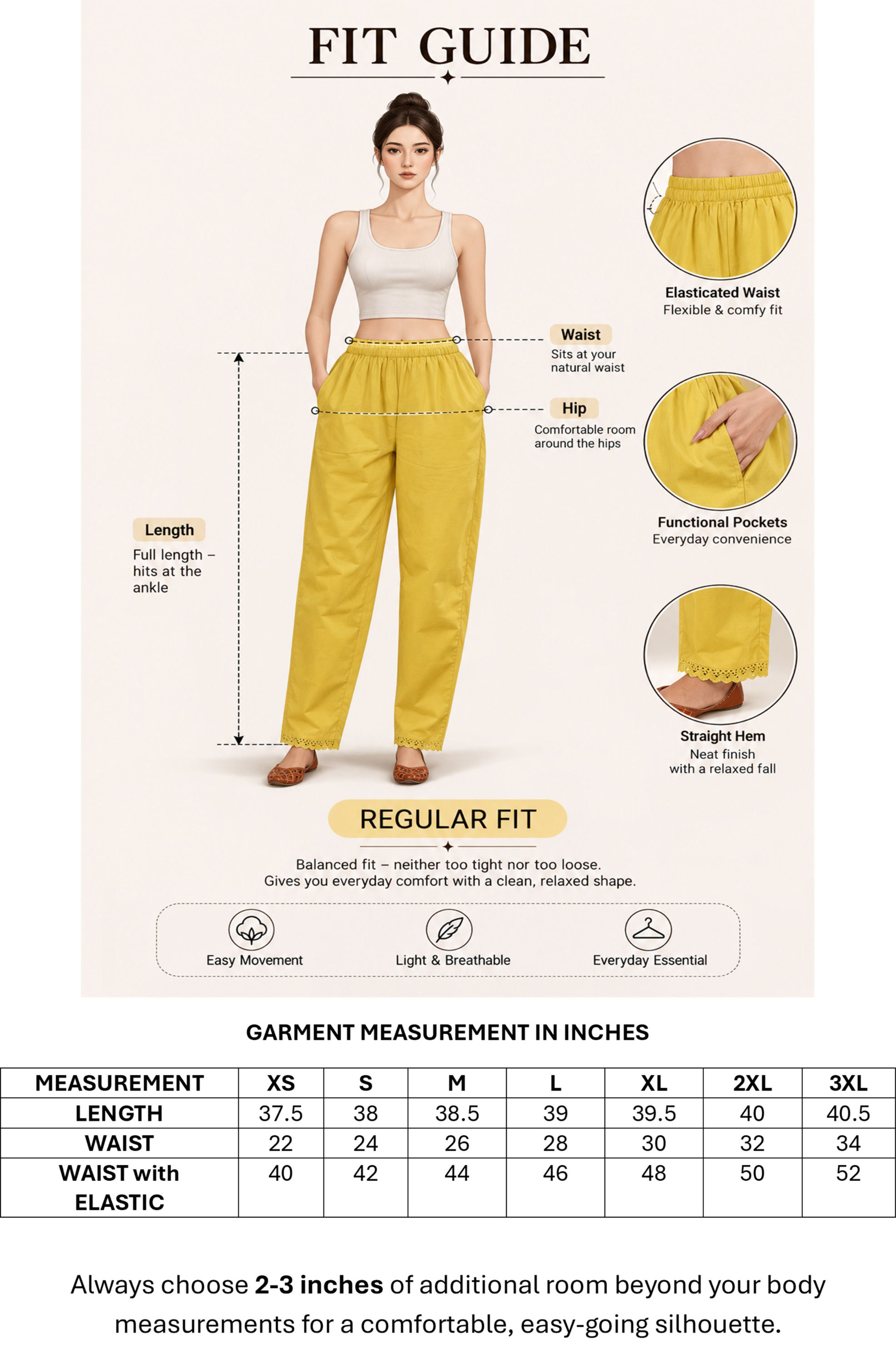 Narrow Cotton Pants