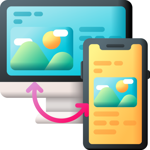 SEO optimization and responsive website design illustration