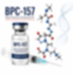 BPC-157 Medical Picture With Syringe, Bottle and Molecular Structure