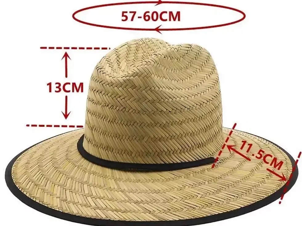 Thumbnail: Omega Psi Phi Straw Hat with gold pattern underneath hat