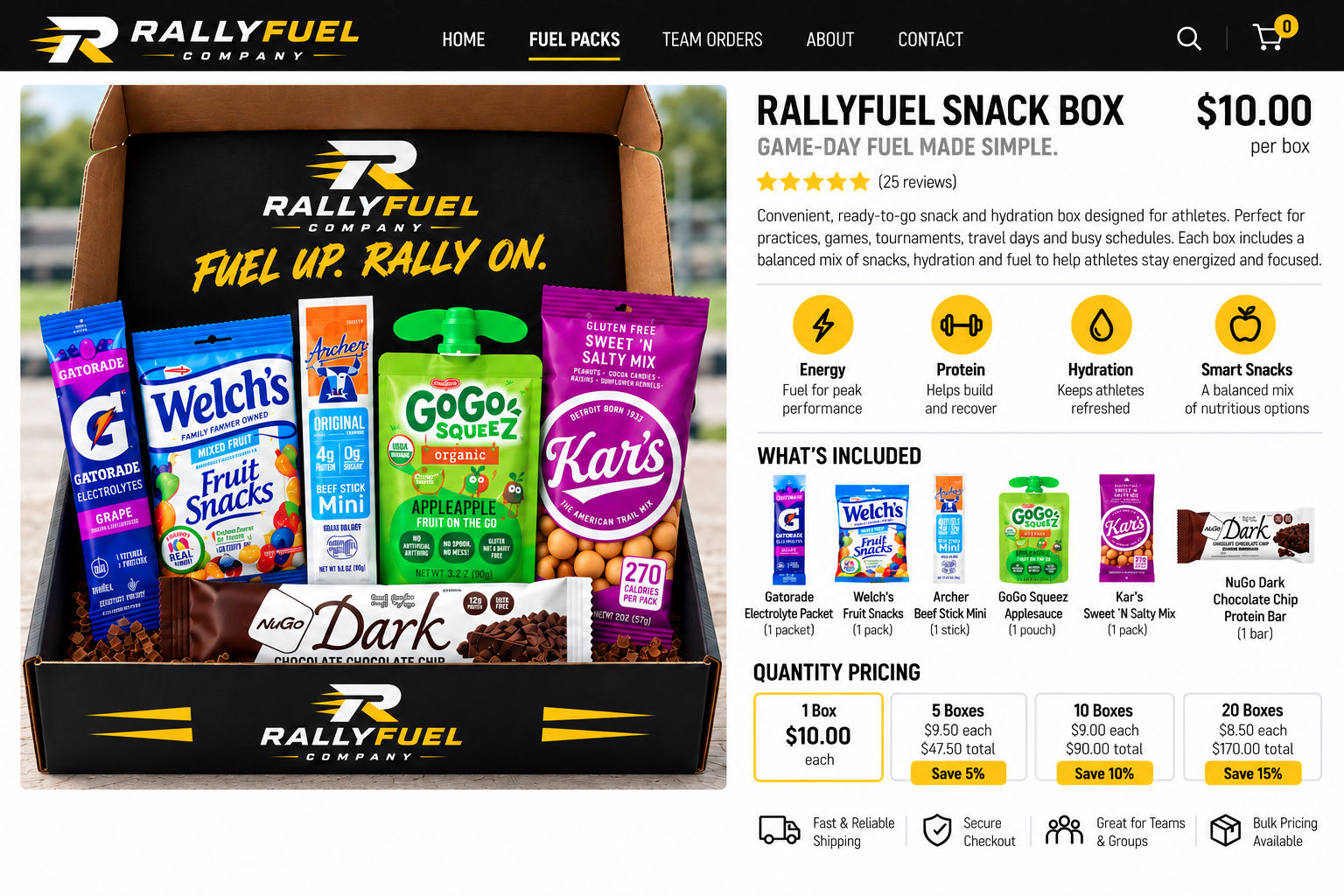 Individual Athletic Snack Kit