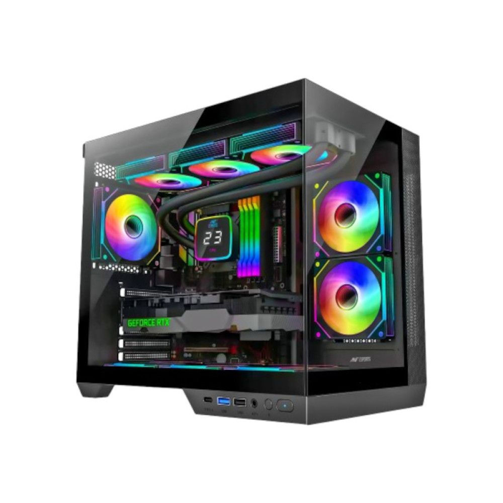 Ant Esports Crystal X4 ARGB (ATX) Mid Tower Gaming Cabinet - Black