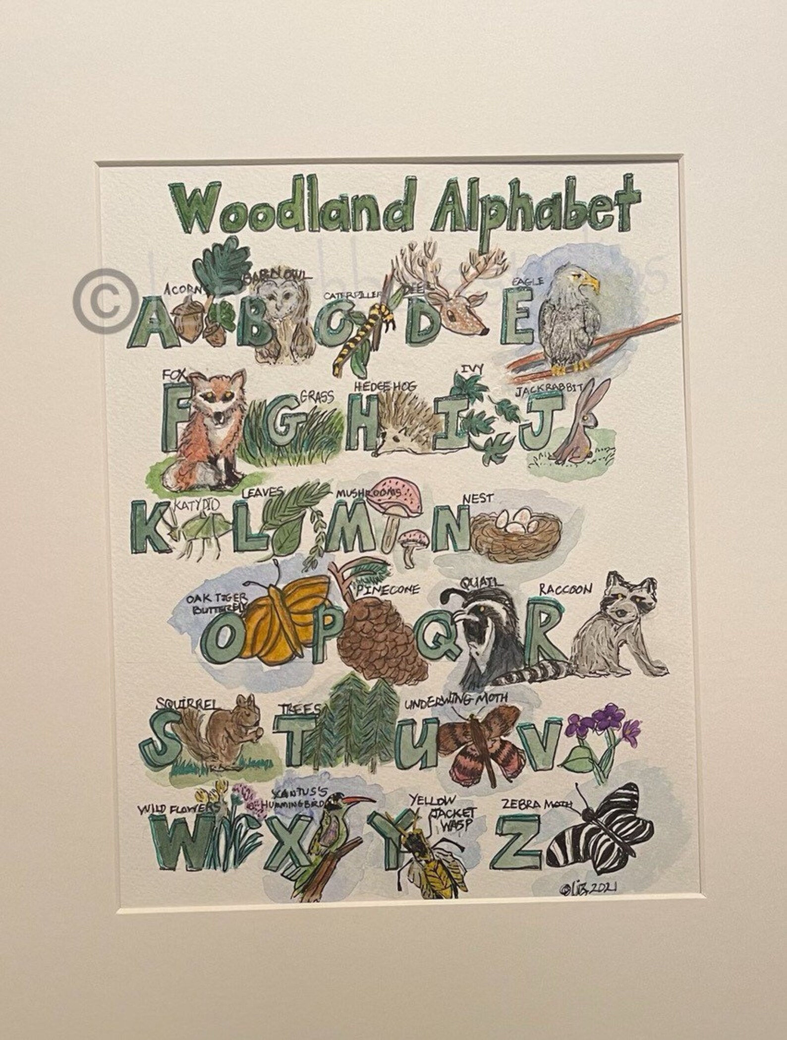 "WOODLAND ALPHABET" PRINT