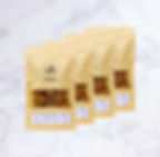 ארבע מארזים של עוגיות חמאת בוטנים טבעוני לכלבים