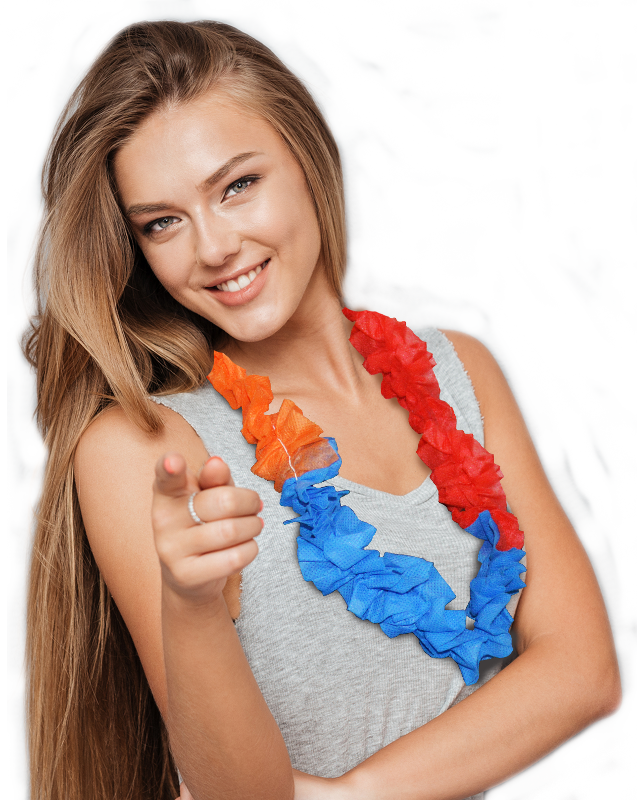 Collar Hawaiano Tricolor x10