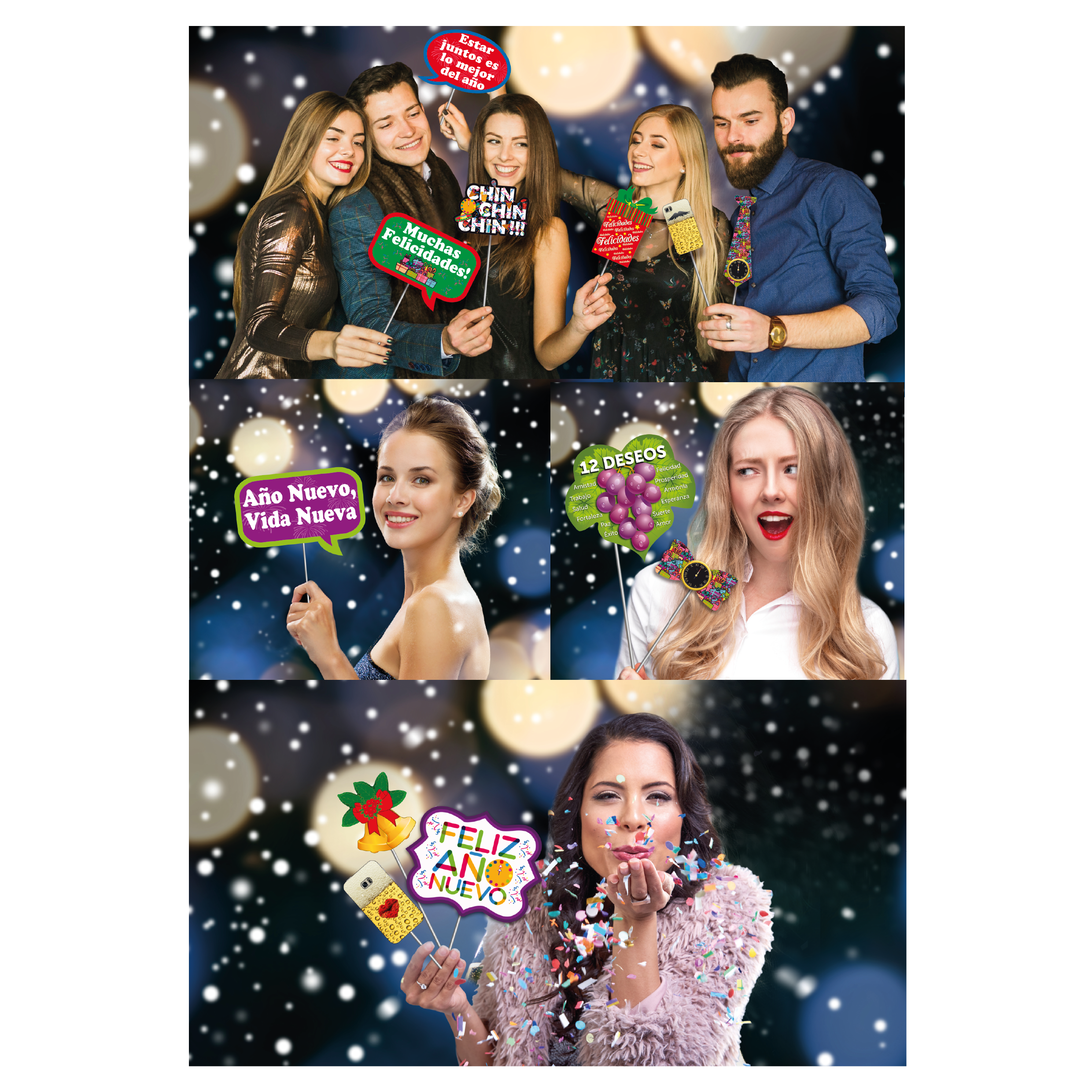 Photo Props Año Nuevo x12