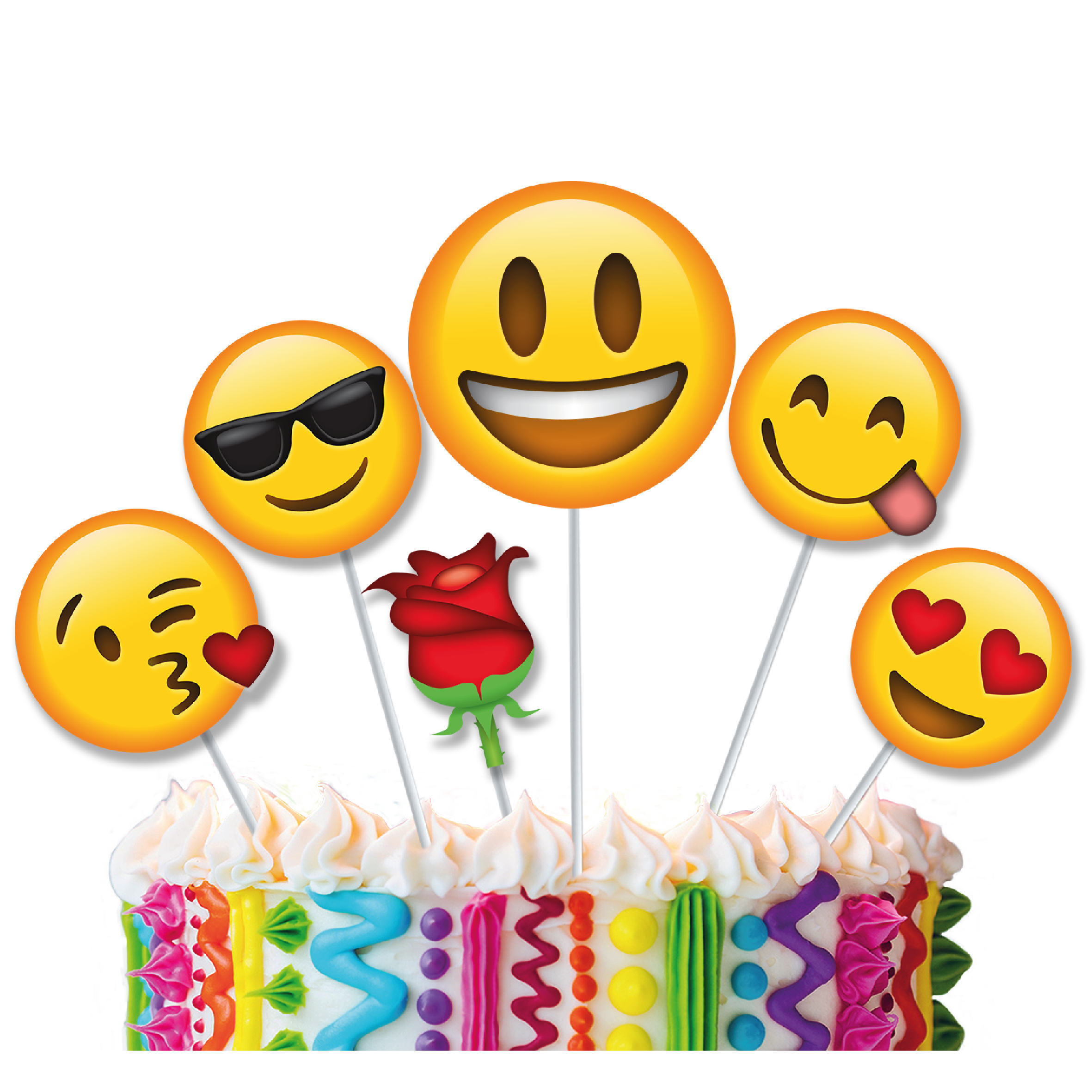 Accesorios para Torta Emoticones Romanticos x6
