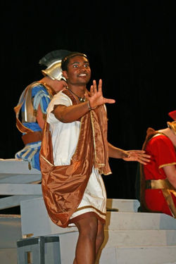 Androcles preparing for epic storytelling (Androcles & The Lion)