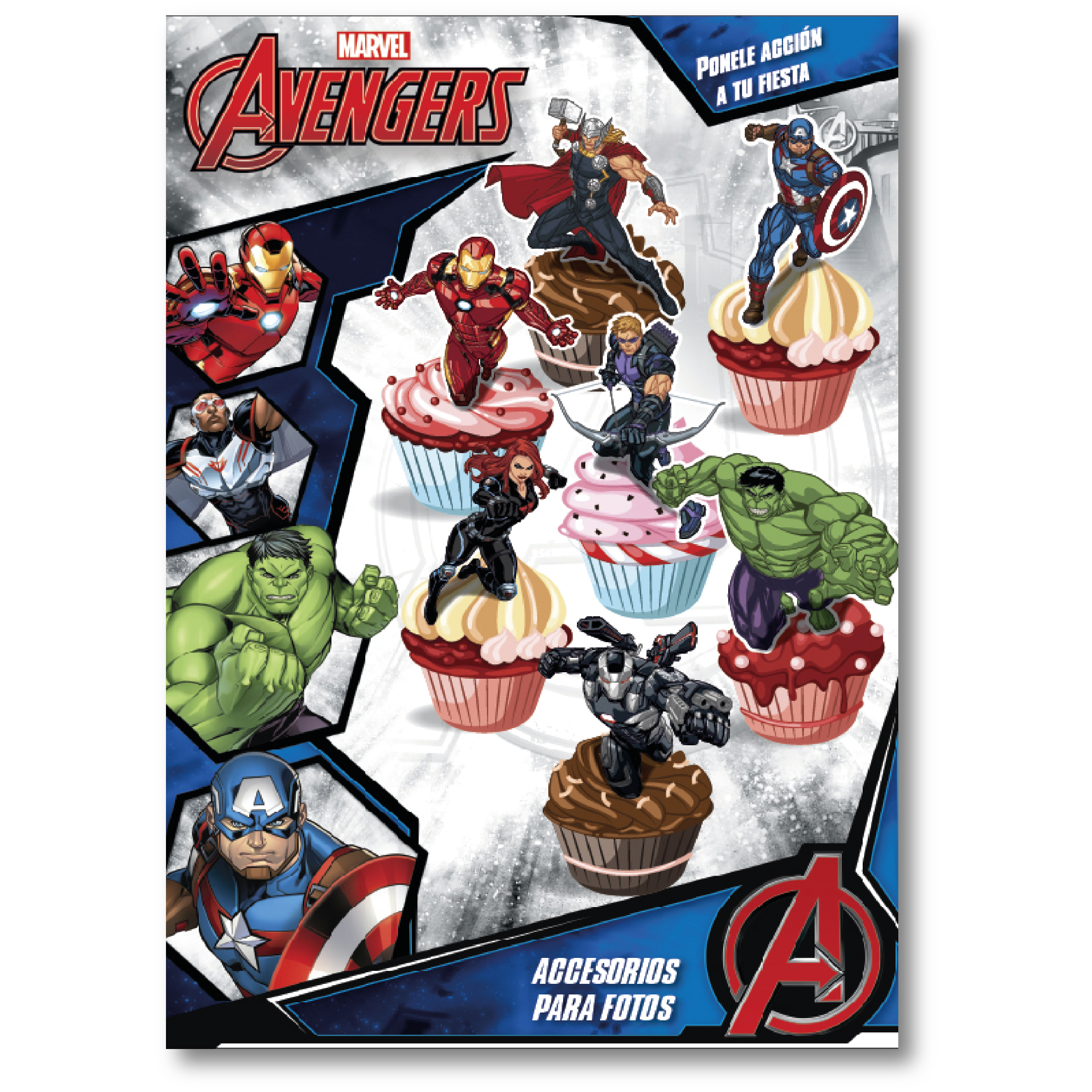 Accesorios para Cupcakes Avengers x16