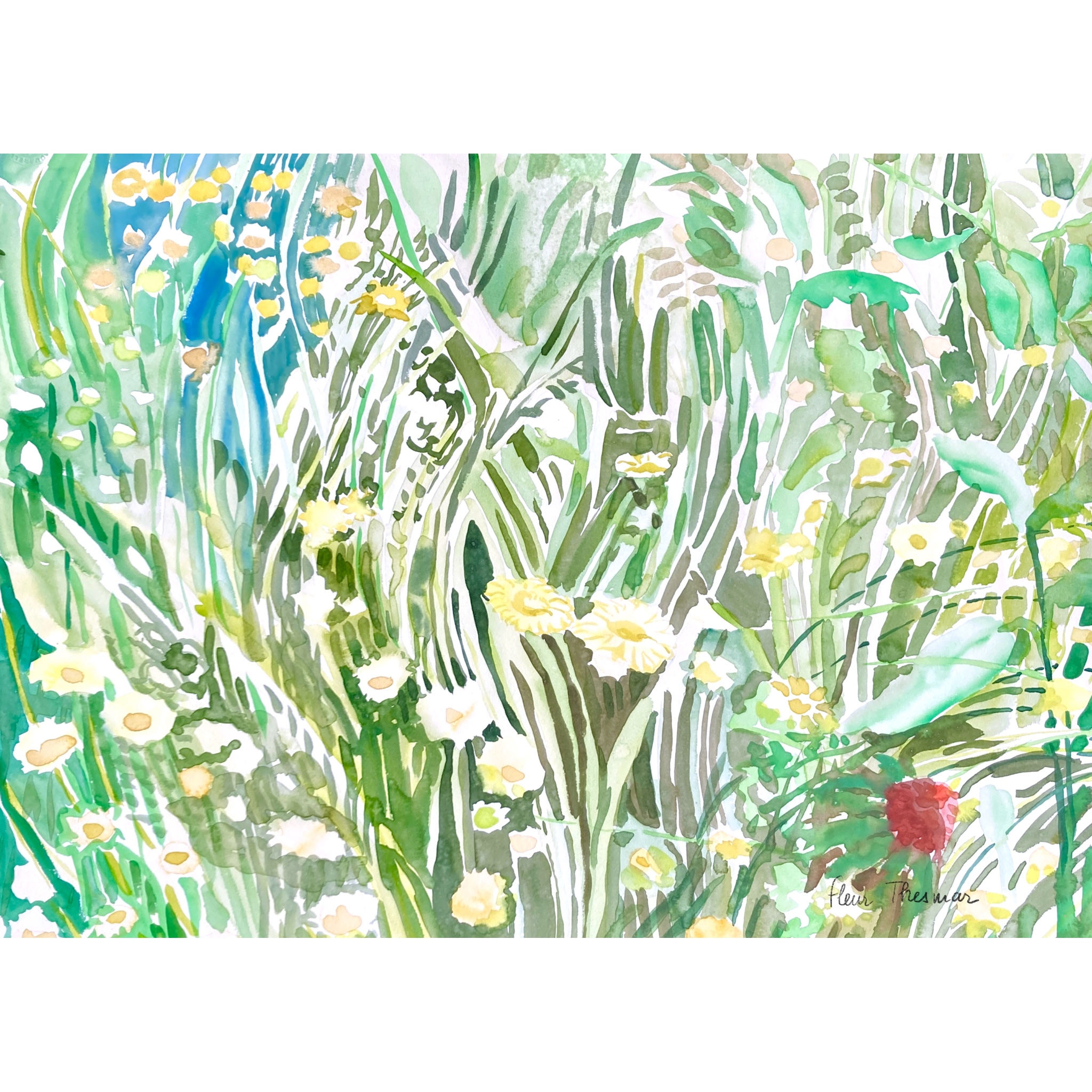 French garden art print