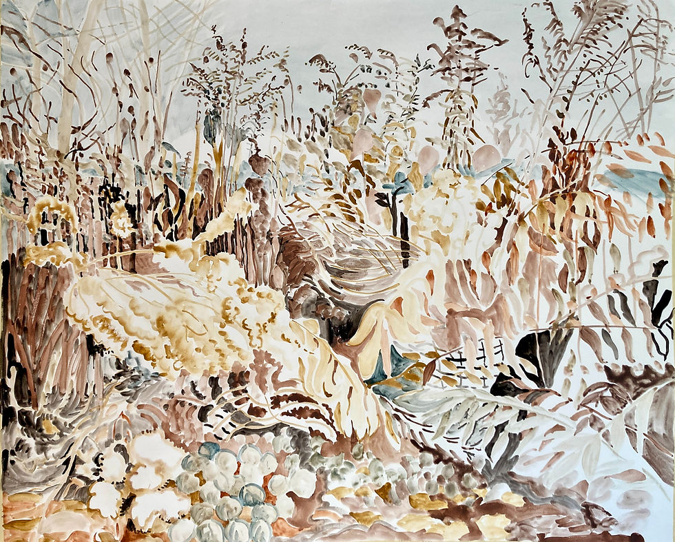 Thumbnail: Late Fall: Original Large Watercolor