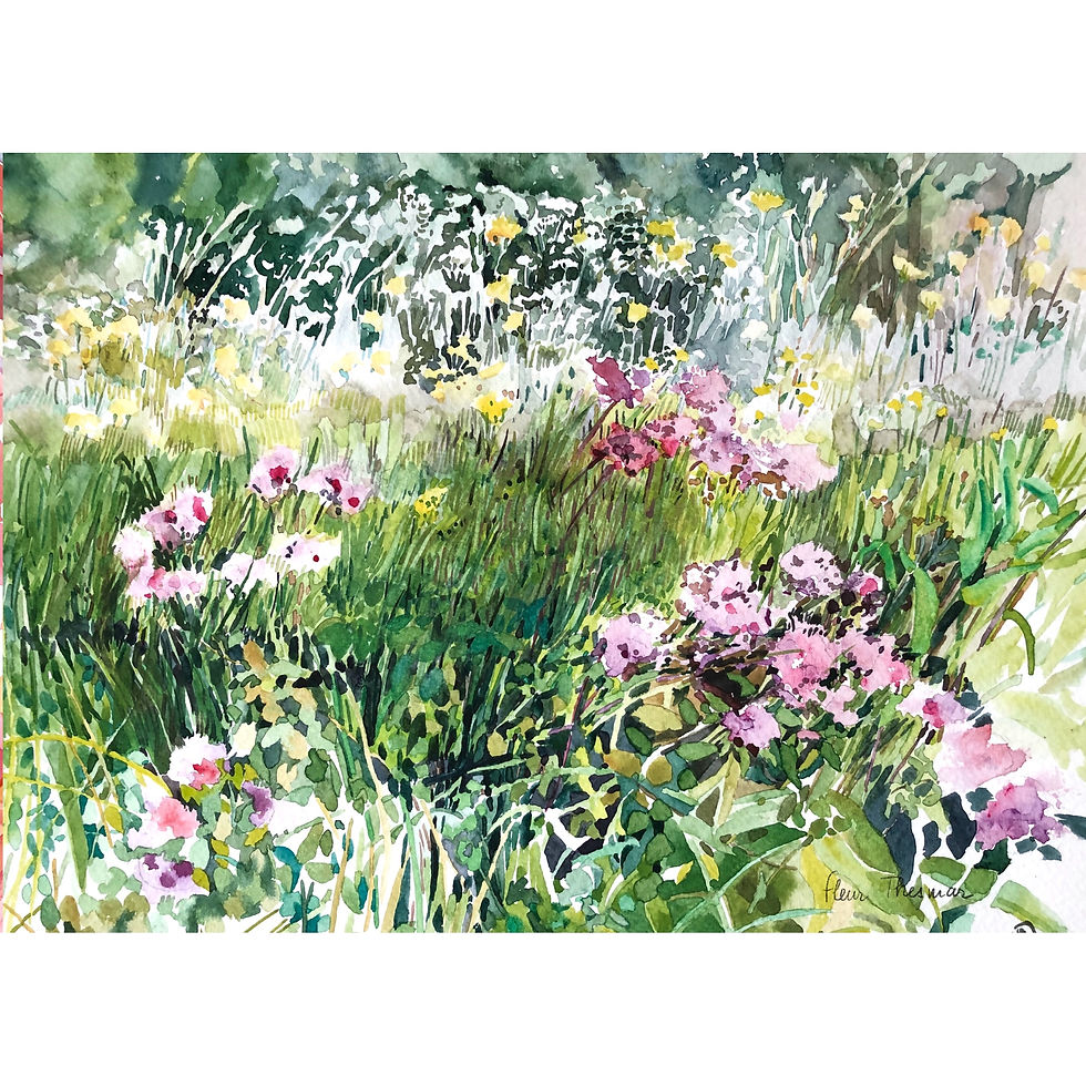 Spring meadow art print
